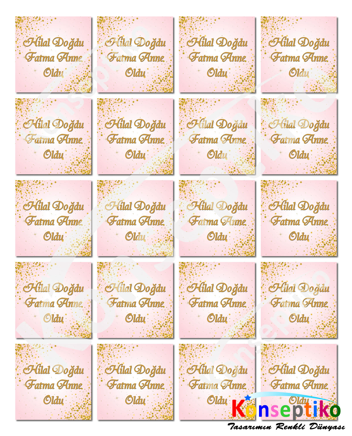 Anne Kız - Kare Etiket 40'lı2