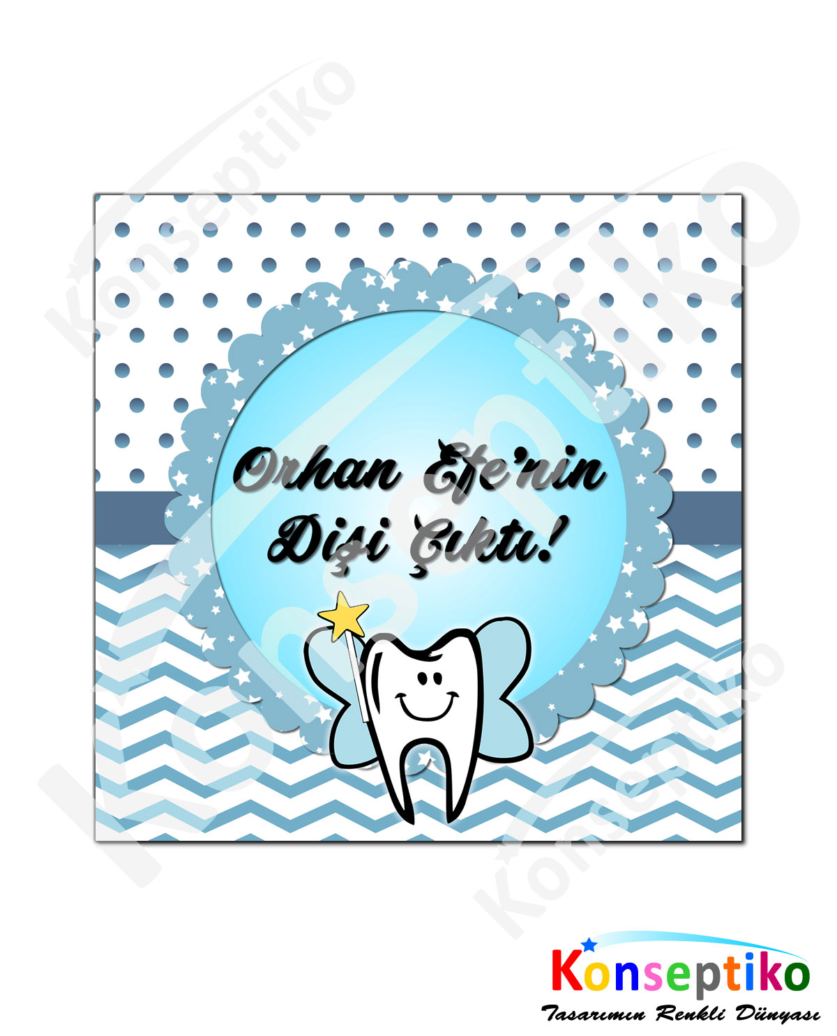 Dişim Çıktı (Erkek) - Kare Etiket 40'lı