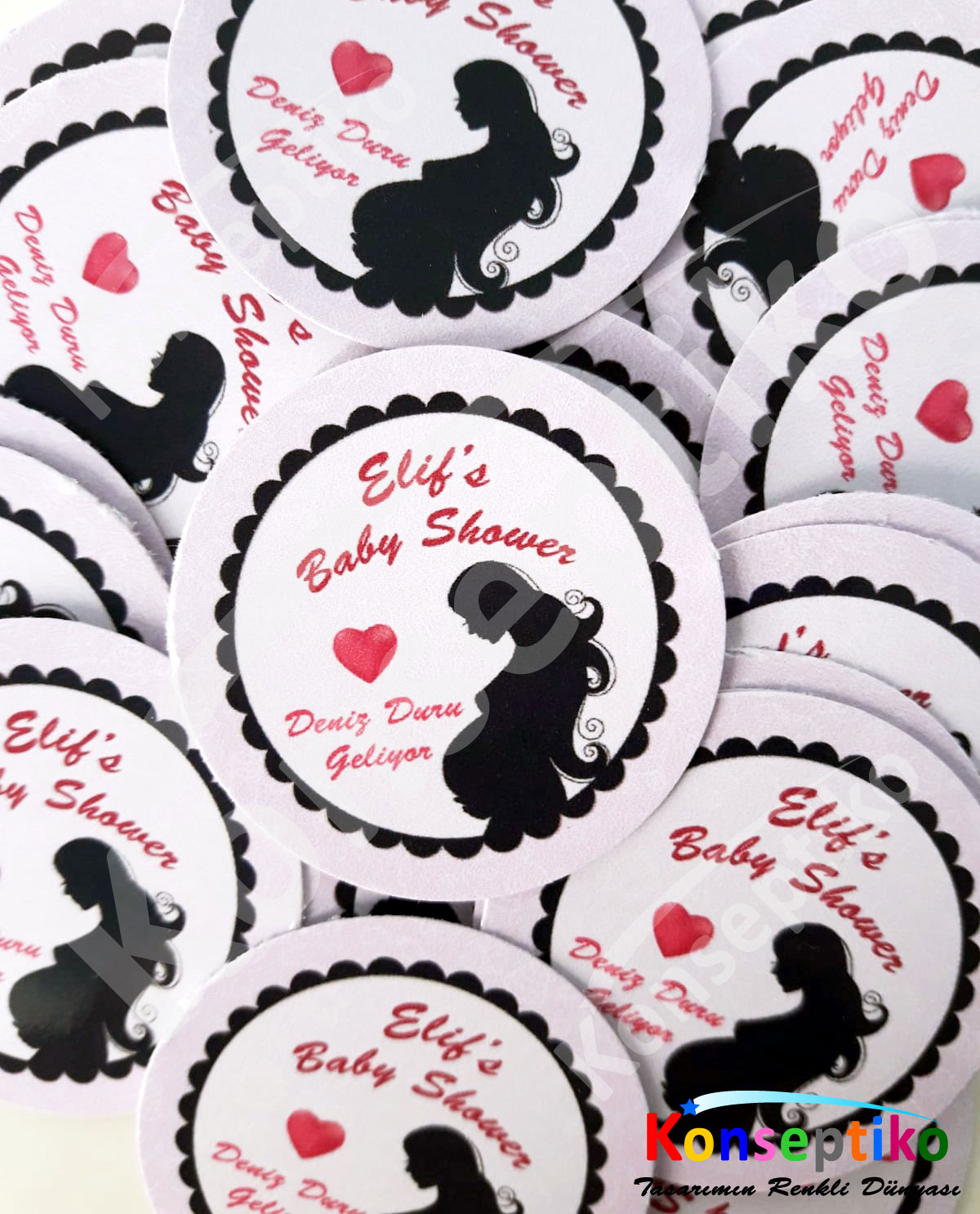 Baby Shower - Yuvarlak Etiket 40'lı2