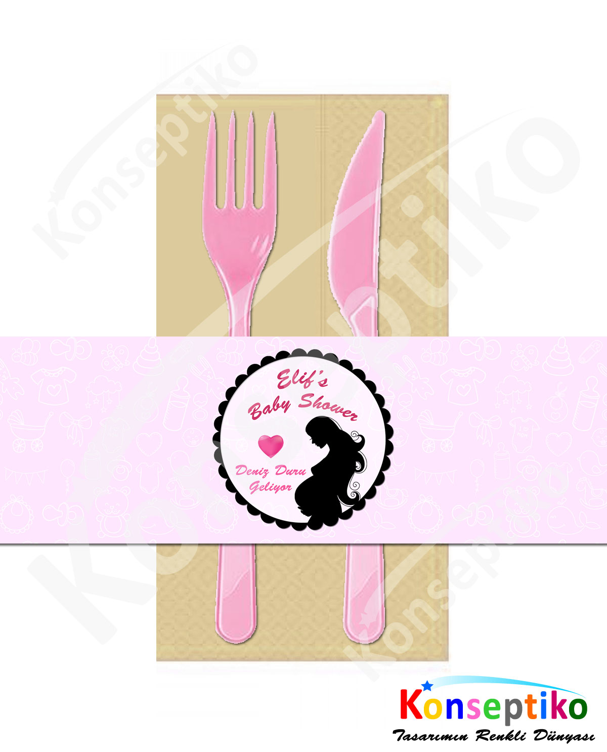 Baby Shower - Peçete Sargısı