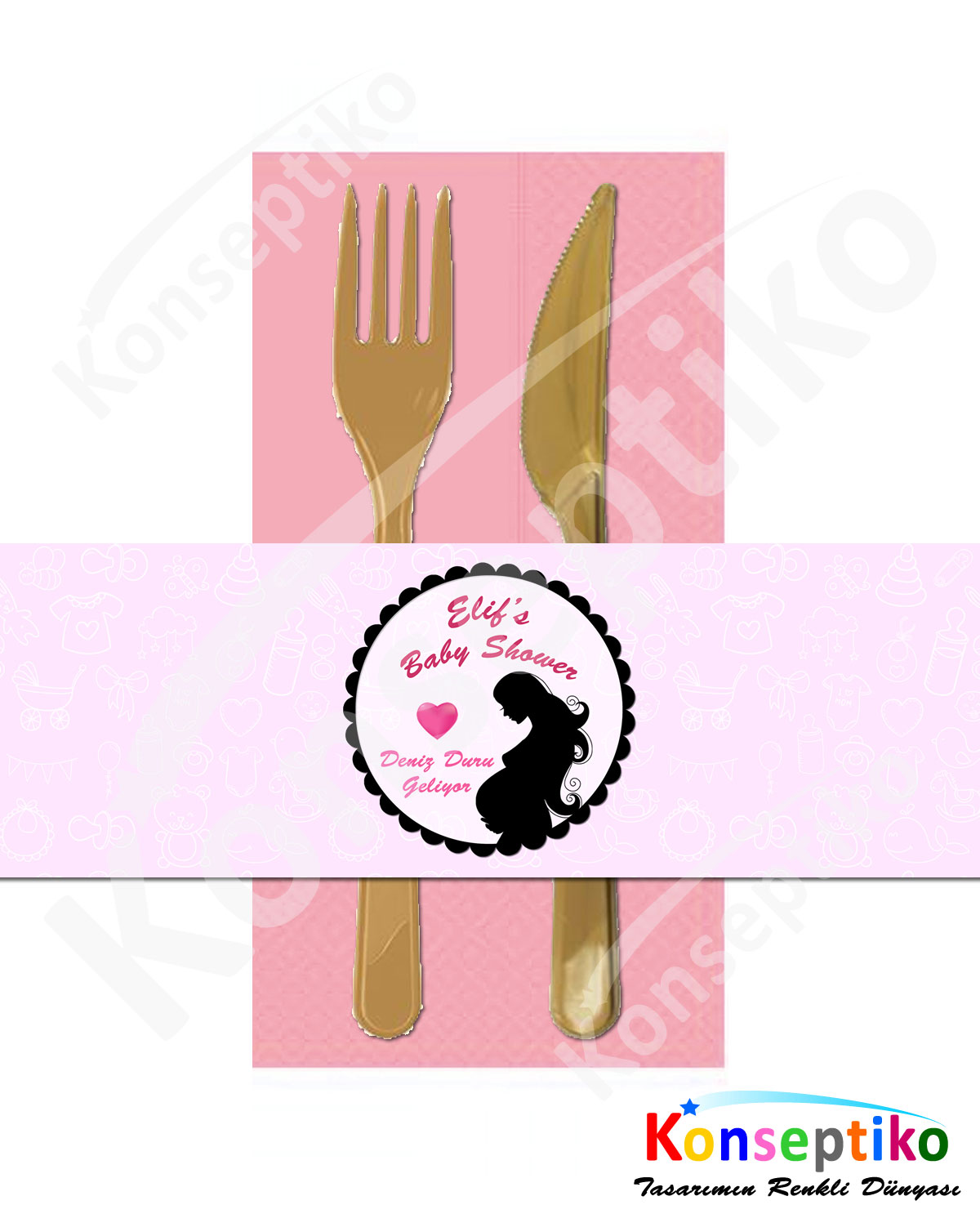 Baby Shower - Peçete Sargısı2