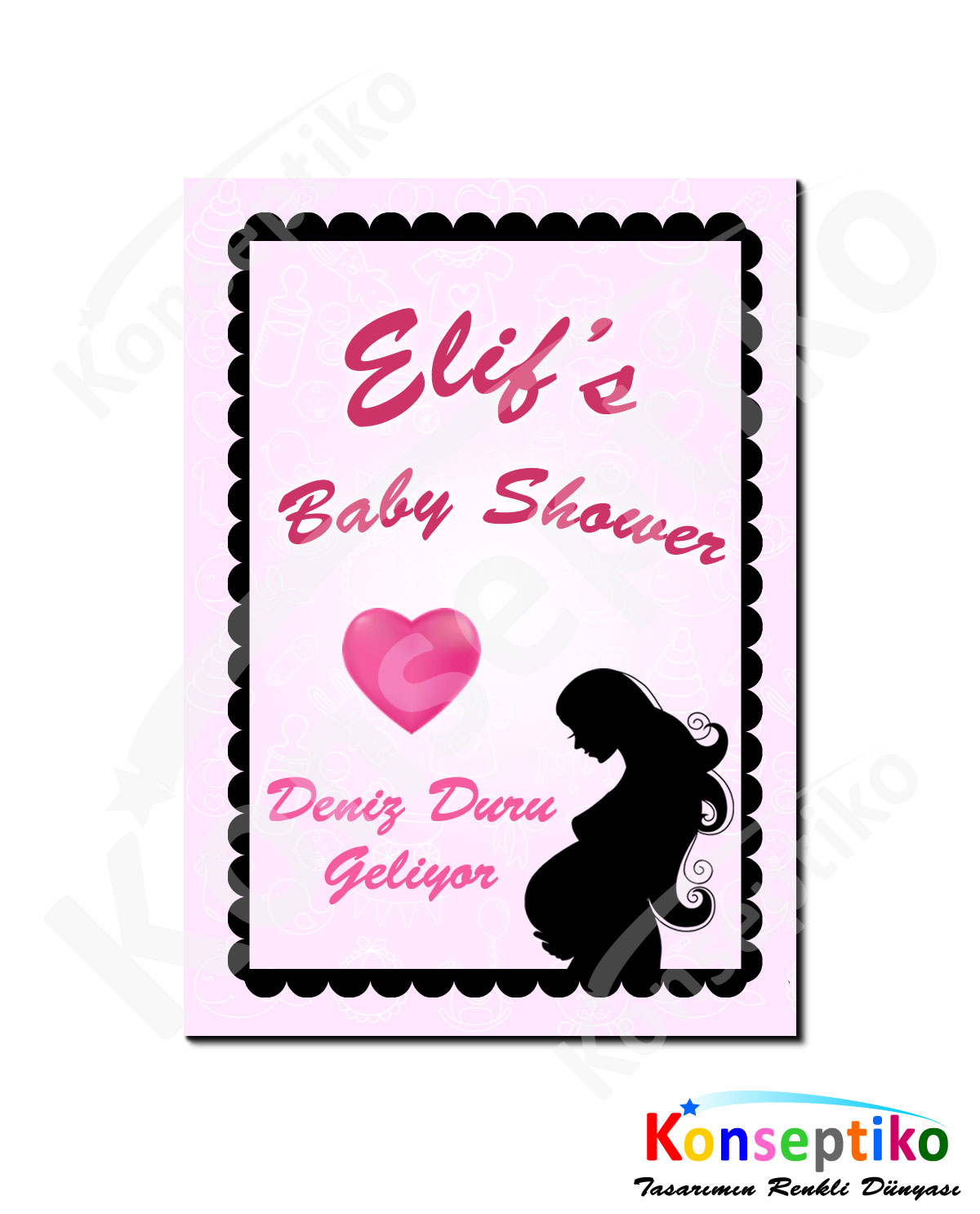 Baby Shower - İnce Magnet