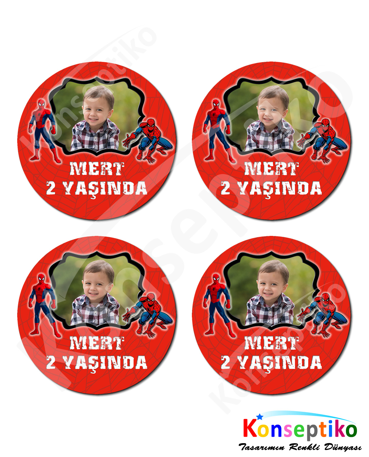 Örümcek Adam - Yuvarlak Karton 40'lı