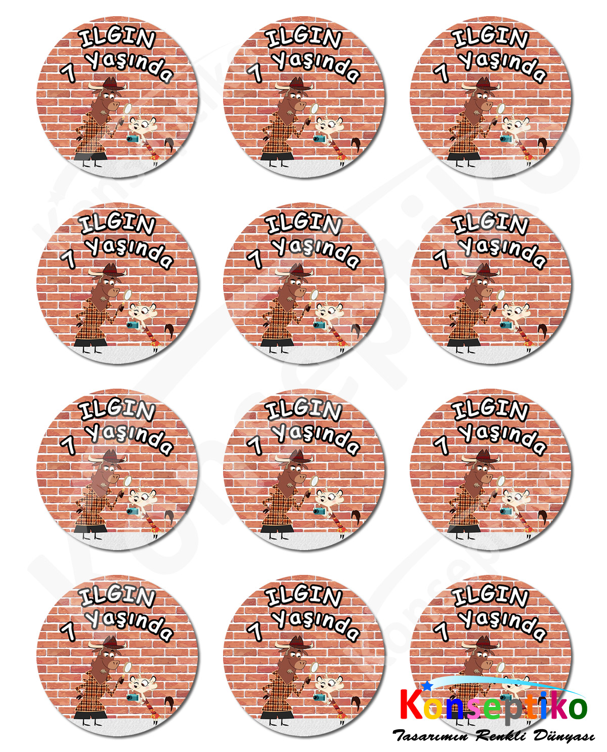 Sherlock Yack - Yuvarlak Karton 40'lı