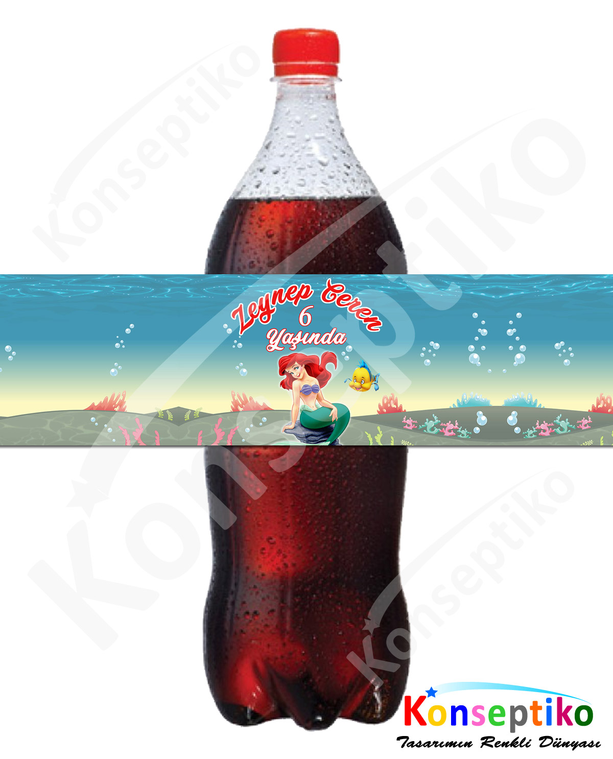 Deniz Kızı Ariel - İçecek Etiketi