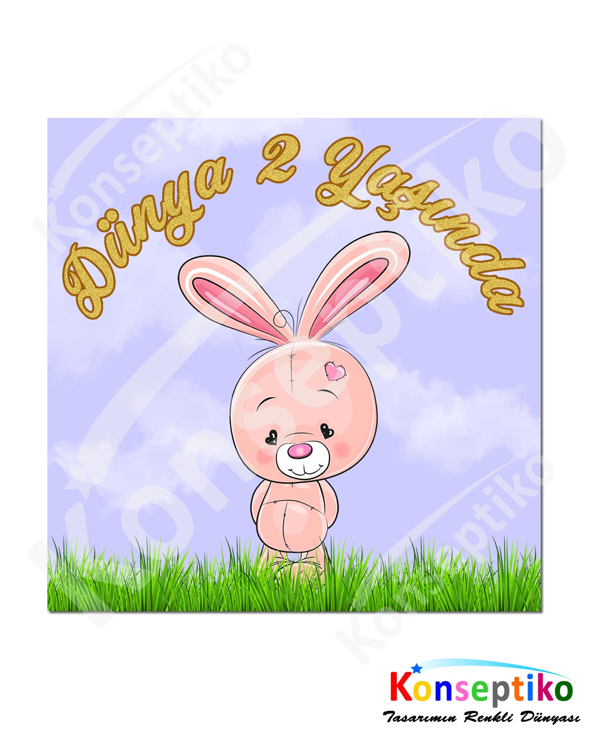 Tavşan - Kare Etiket 40'lı