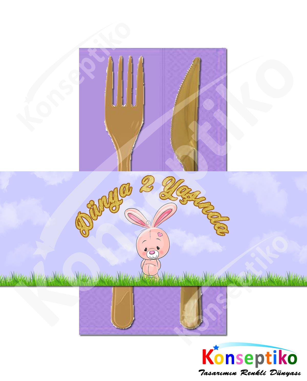 Tavşan - Peçete Sargısı