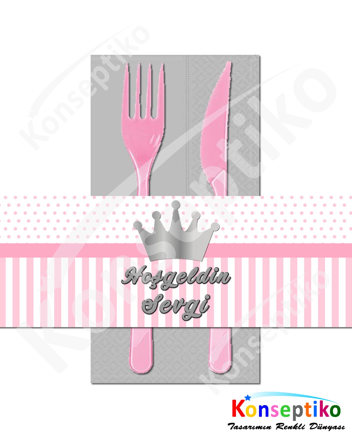 Gümüş Taç - Peçete Sargısı