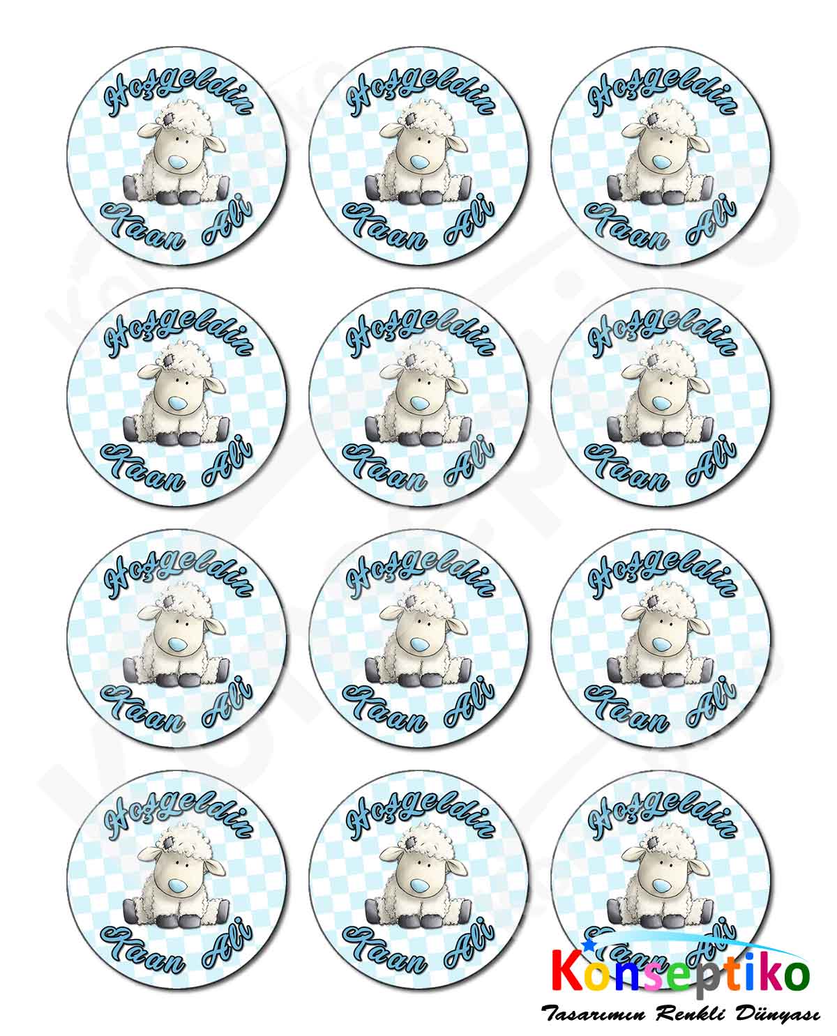 Kuzu - Yuvarlak Karton 40'lı