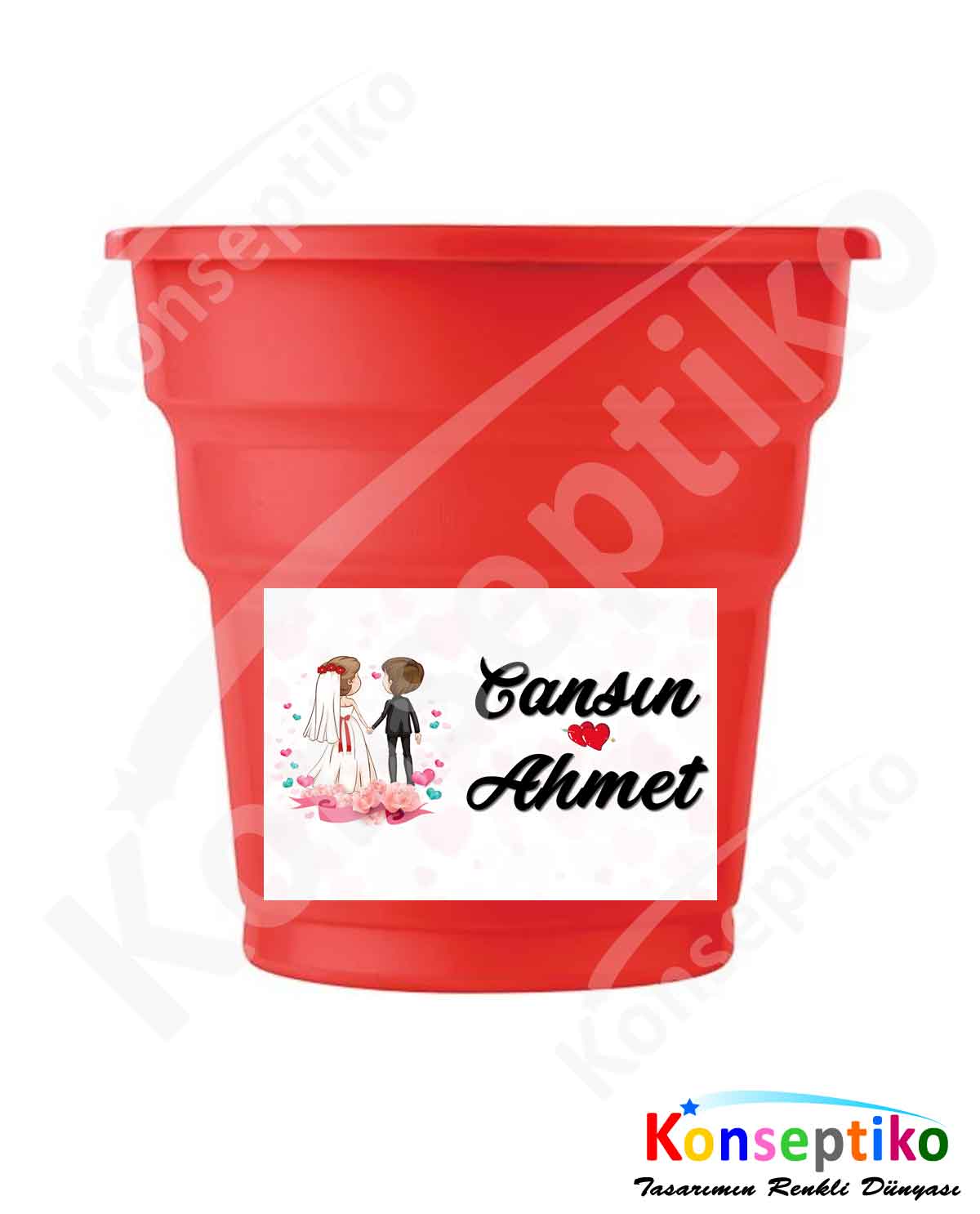 Evleniyoruz - Bardak Etiketi 20'li