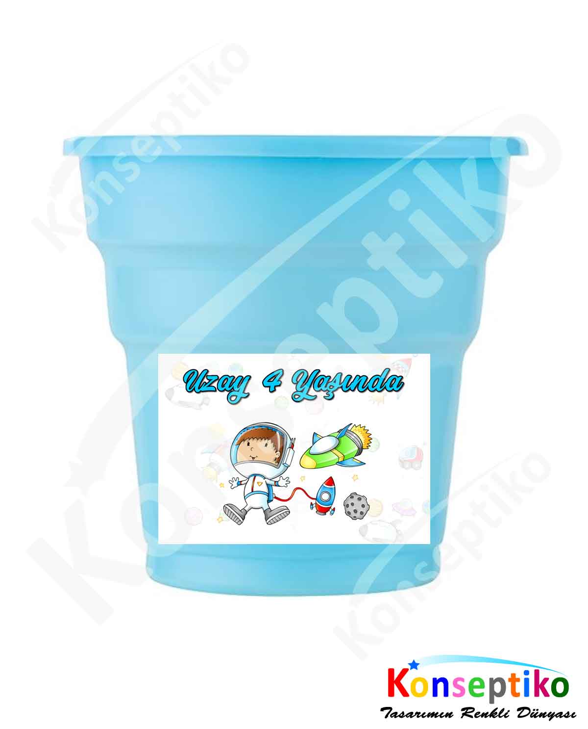 Astronot - Bardak Etiketi 20'li