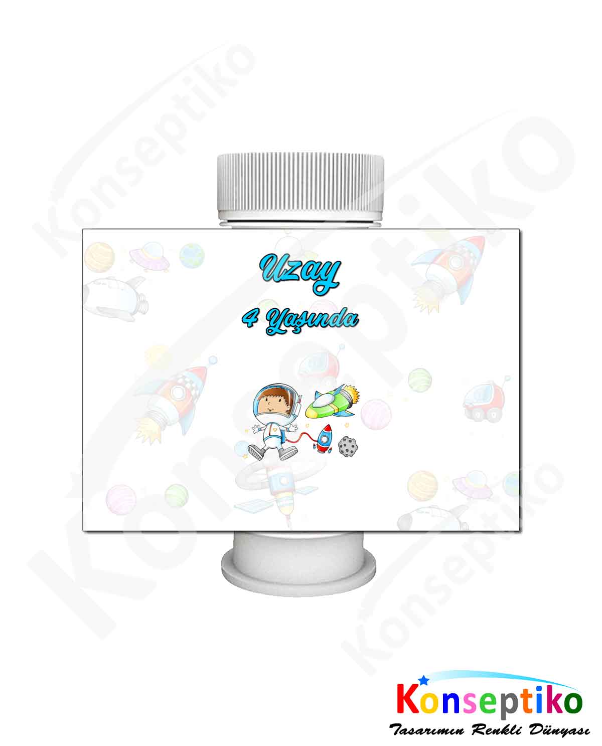 Astronot - Baloncuk Etiketi