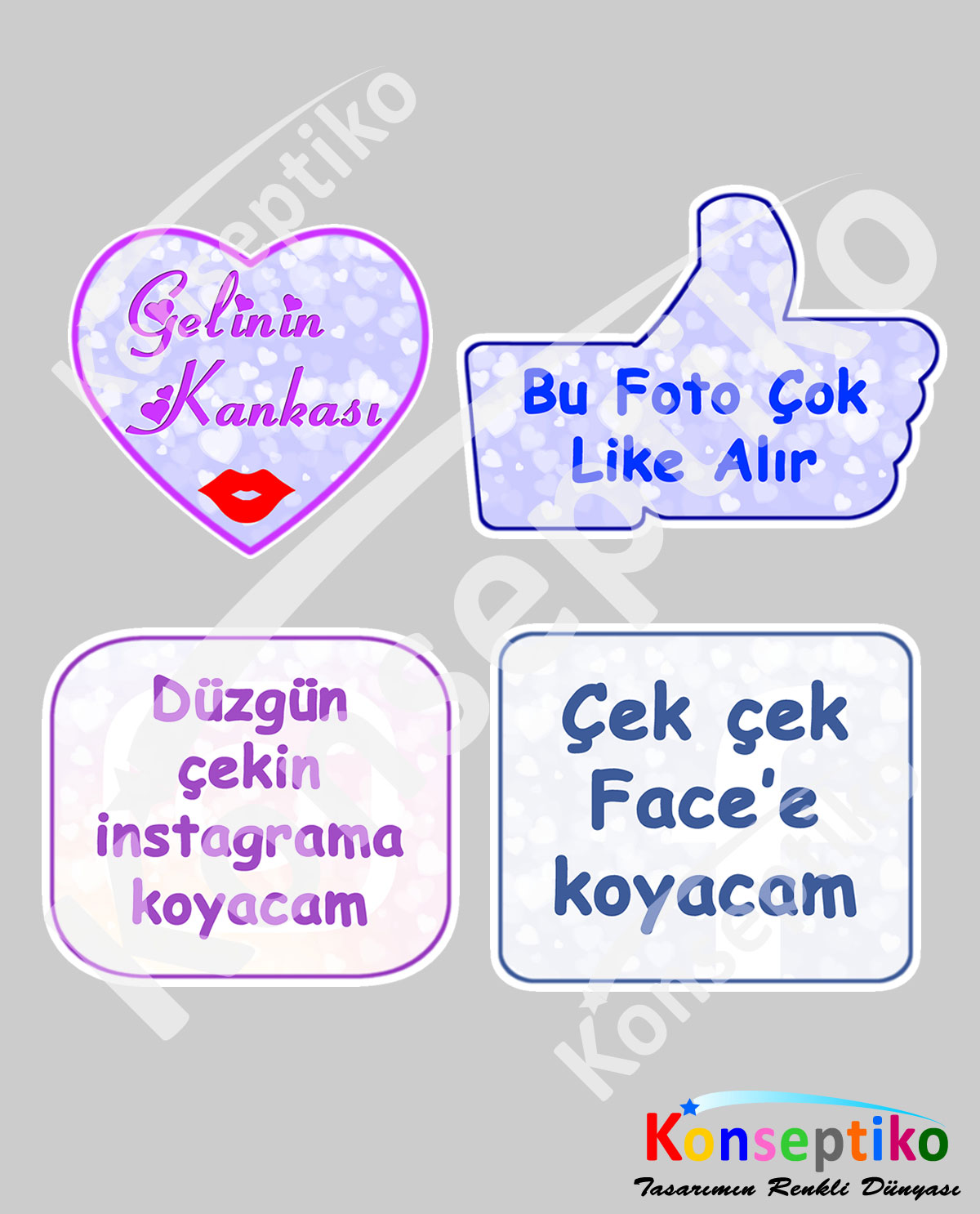 Çiçekli - Konuşma Balonları3