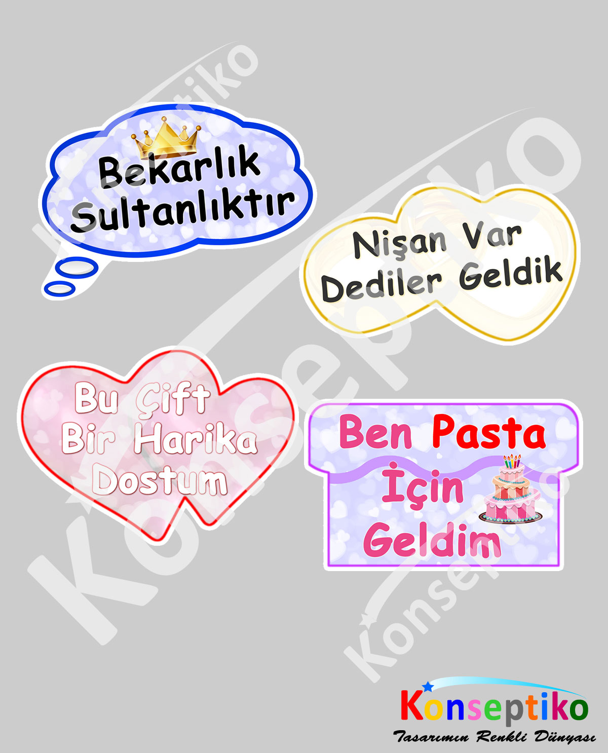 Çiçekli - Konuşma Balonları4