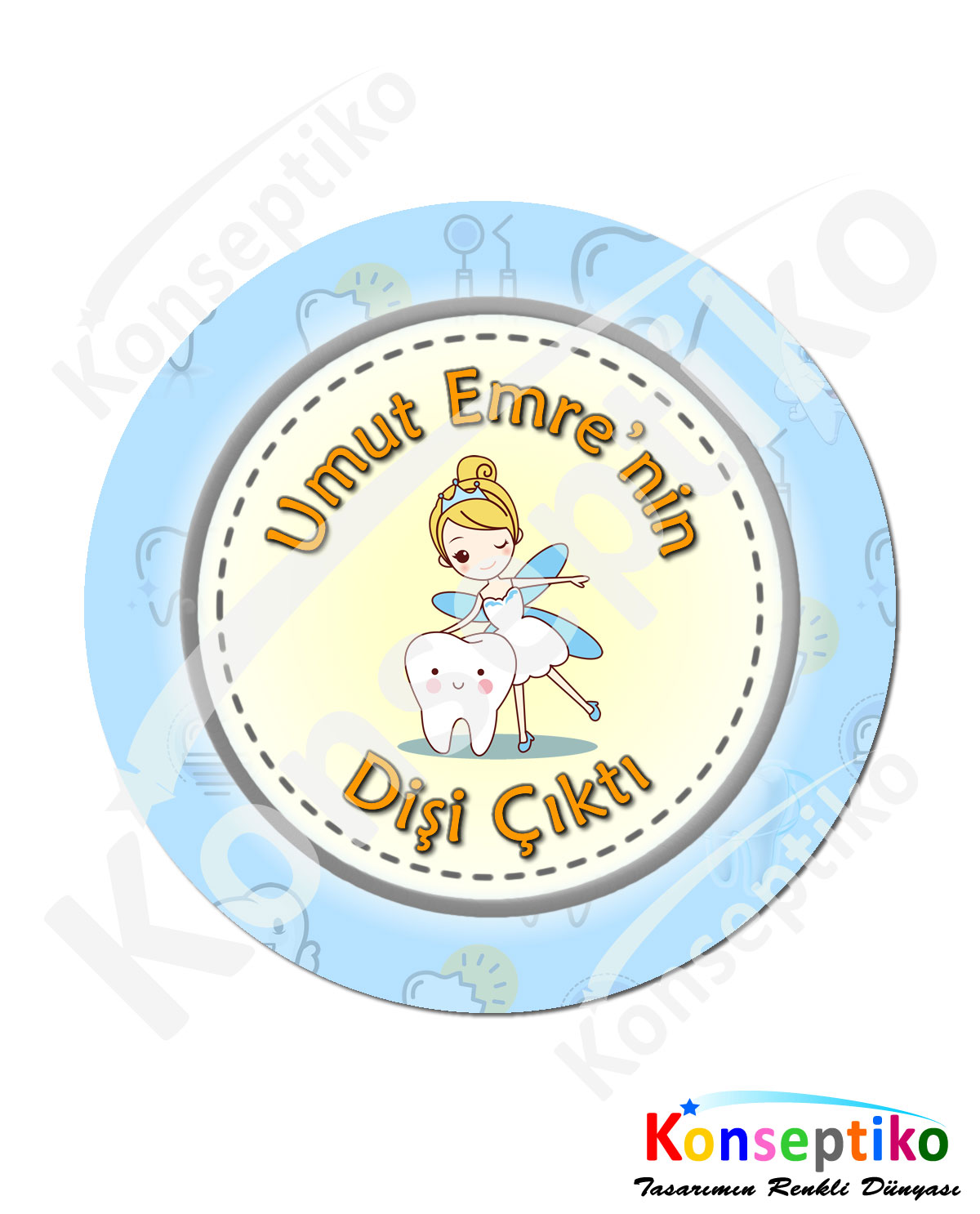 Diş Perisi (Erkek) - Yuvarlak Karton 40'lı2