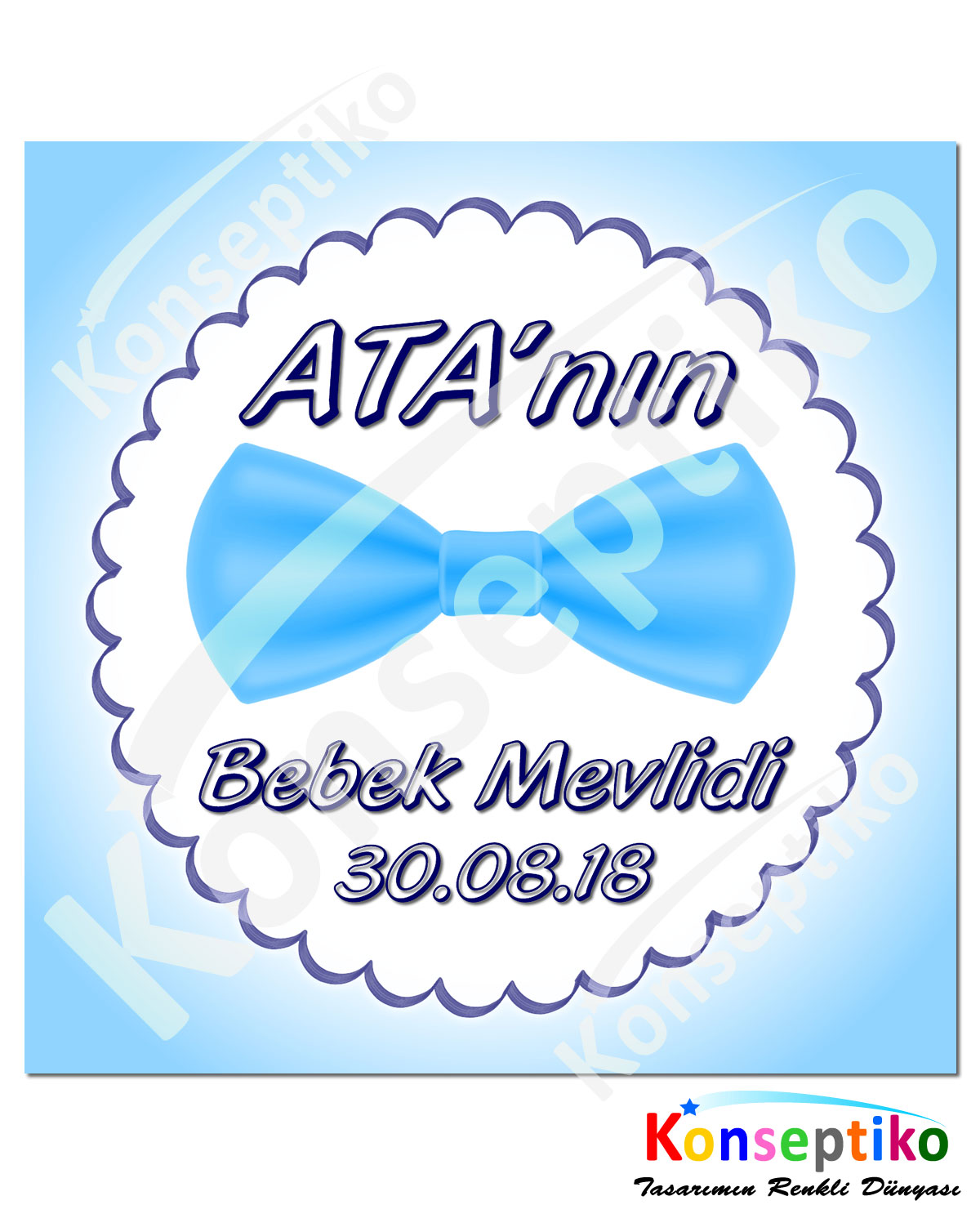 Papyon Bebek Mevlidi - Kare Karton 40'lı2