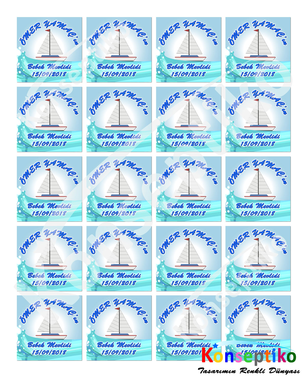 Yelkenli - Kare Etiket 40'lı2