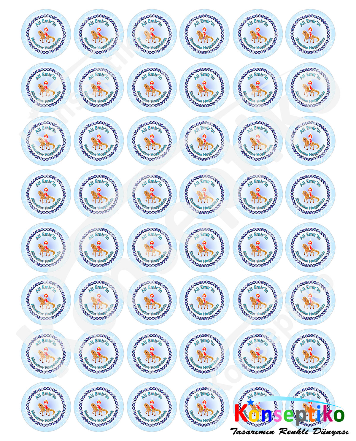 Nazar Boncuklu - Yuvarlak Etiket 40'lı2