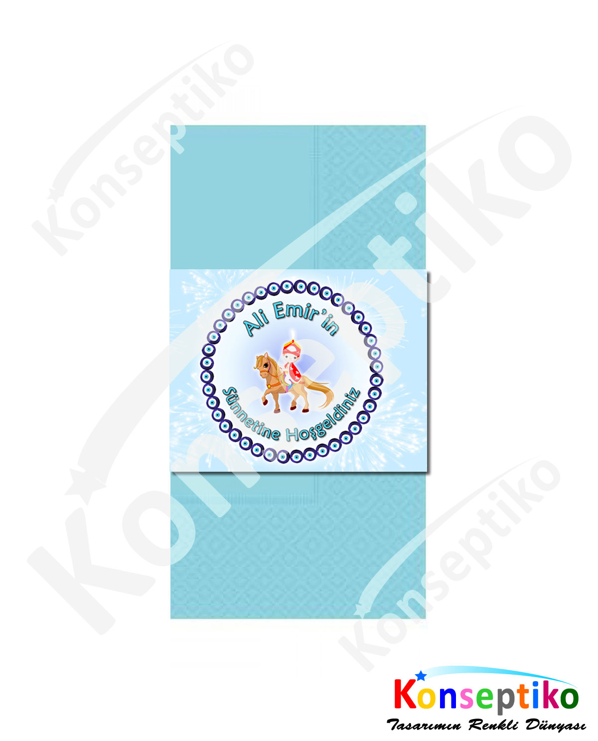 Nazar Boncuklu - Peçete Sargısı2