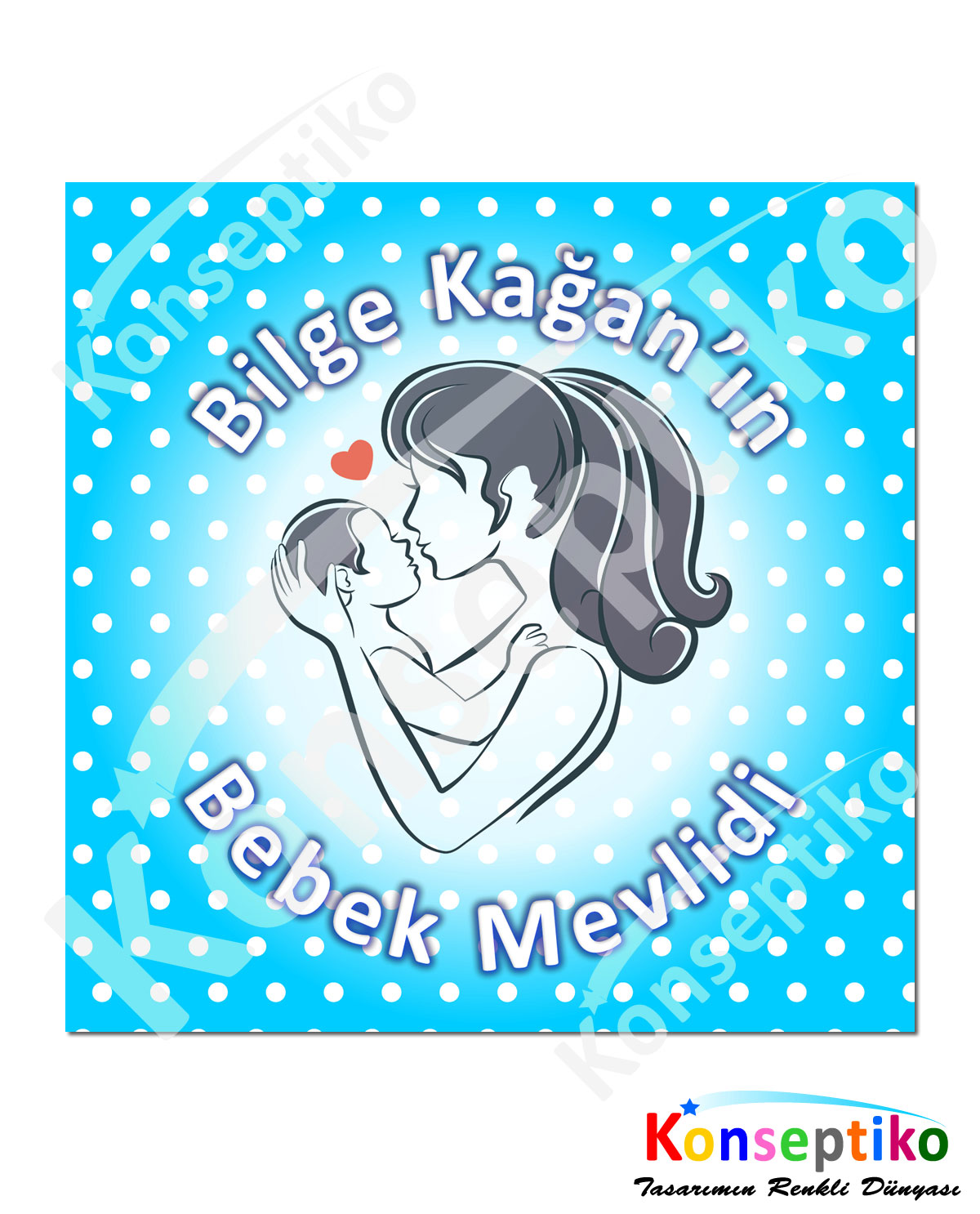 Anne & Bebek - Kare Etiket 40'lı