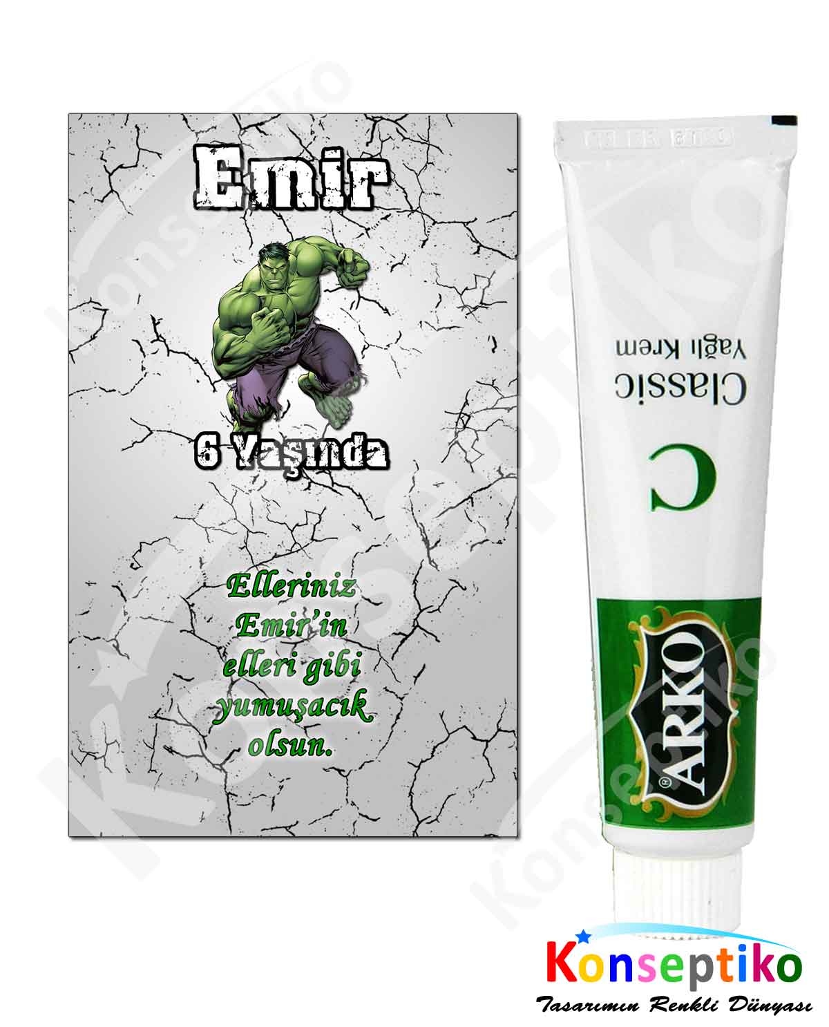 Hulk - Krem Etiketi