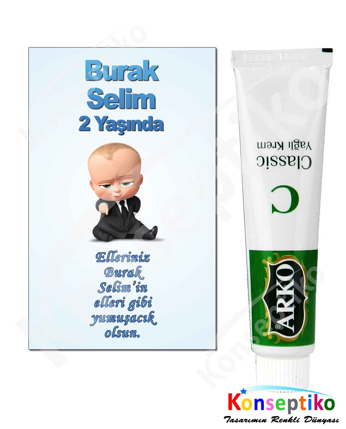 Patron Bebek - Krem Etiketi