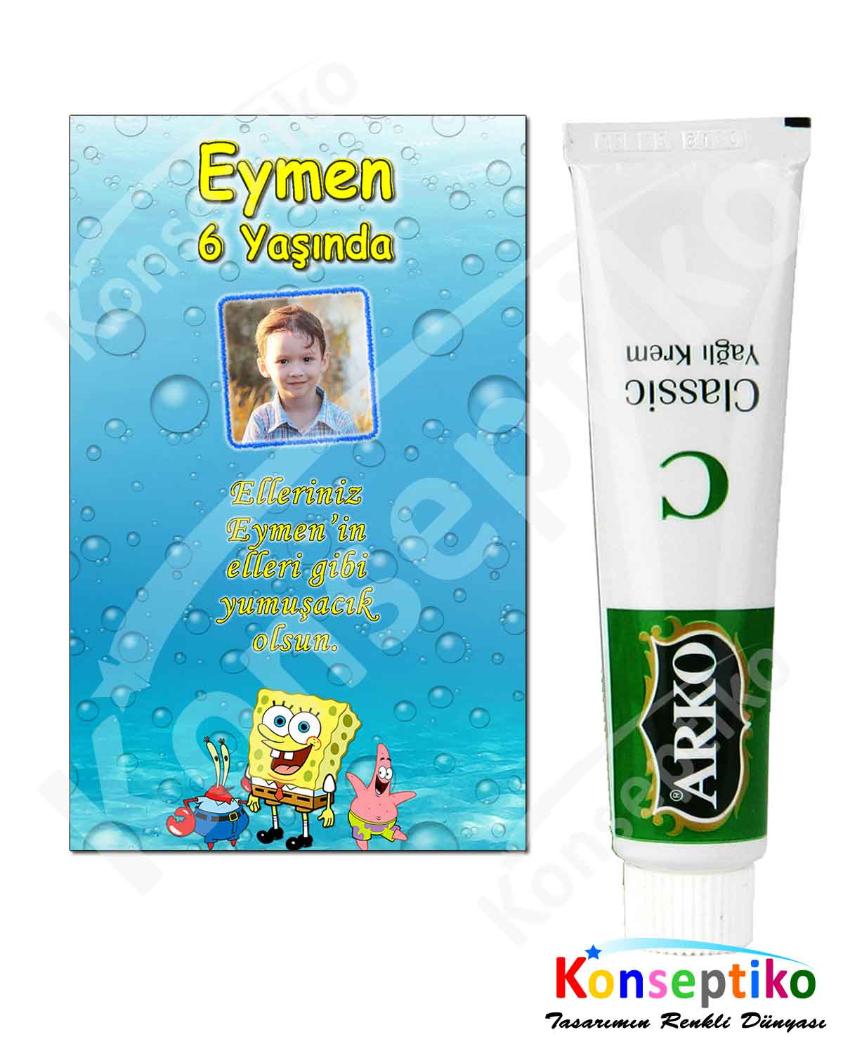 Sünger Bob - Krem Etiketi