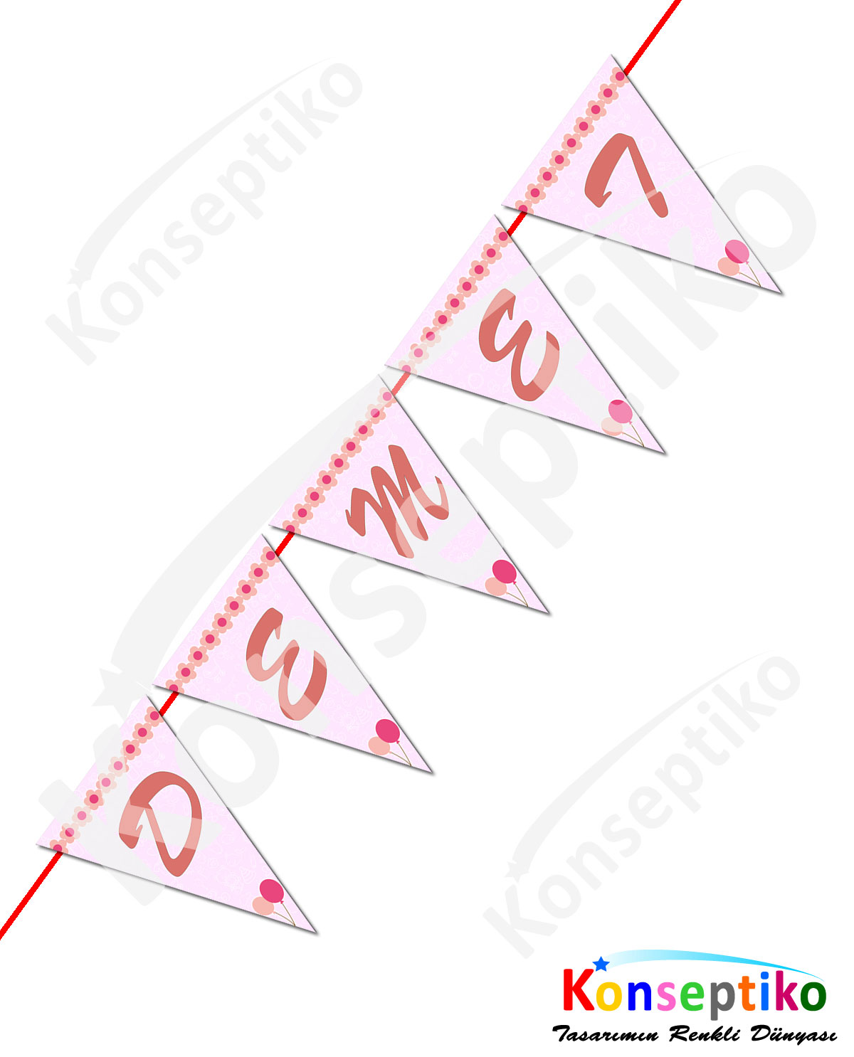 Pink Baby Shower - Harf (Banner)3